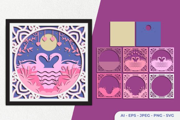 3D Couple Swan Papercut: Graphics & Crafts Review