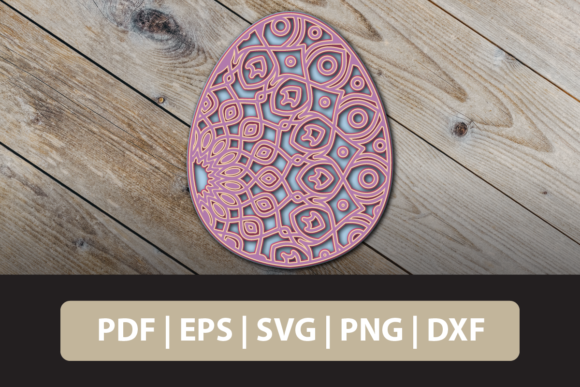 3D Egg Mandala SVG: Graphics for Layered Crafts