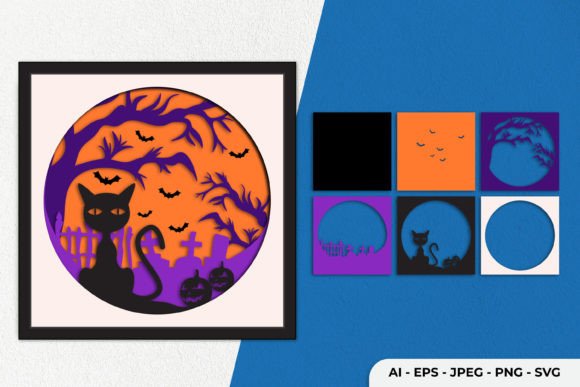 3D Halloween Cat Layered Papercut Review