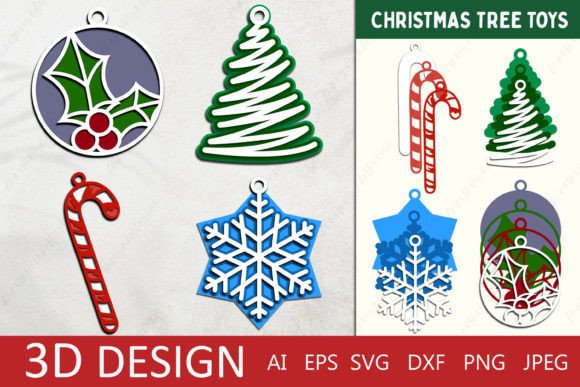 3D Layered Christmas Tree Toys Bundle Review