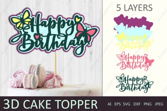 3D Layered Happy Birthday Cake Topper Review