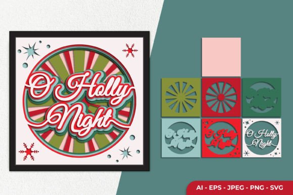 3D O Holly Night Retro Layered Papercut Review