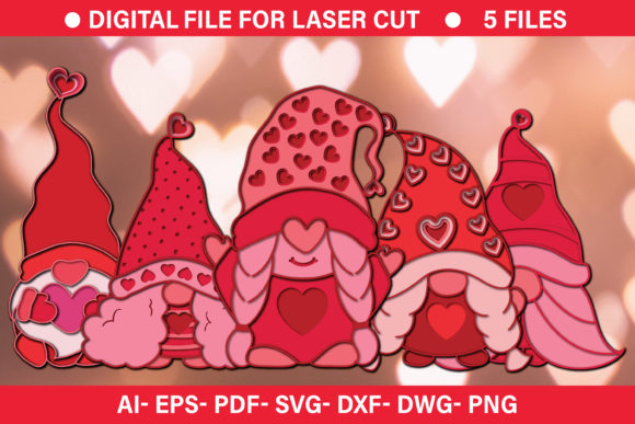 3D Valentine Gnome Paper Cut SVG: Graphics & Crafts Review