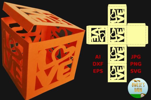 Box with Love Cutout: 3D SVG Shapes for Editorial Design