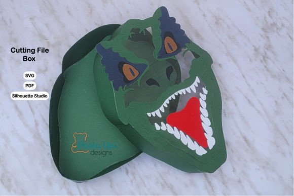 Dinosaur Shaped Box 3D SVG: Cute Shapes for Crafters