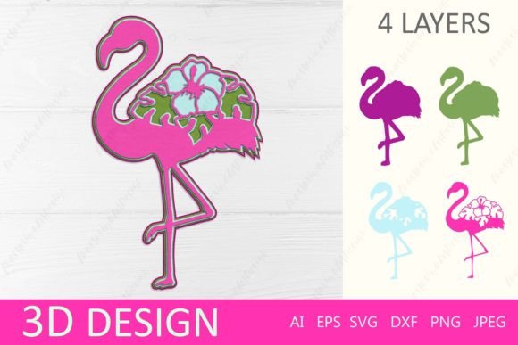Flamingo 3D Layered Design: A Stitch-Ready Review