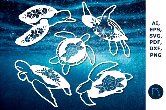 Mandala Turtle Paper Cut SVG Bundle: Graphics for Crafts