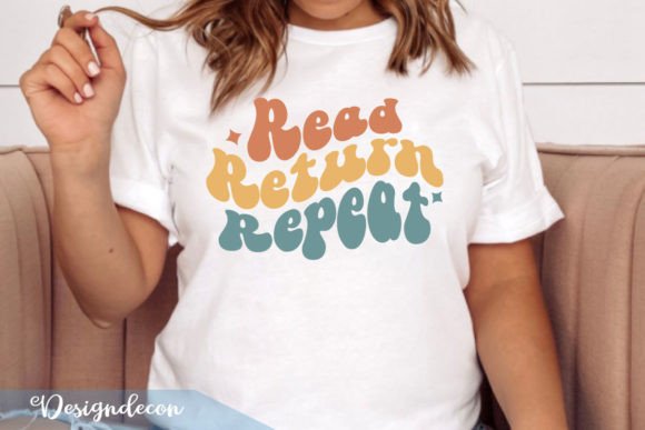 Read Return Repeat Retro Wavy 3D SVG Graphics & Print Templates