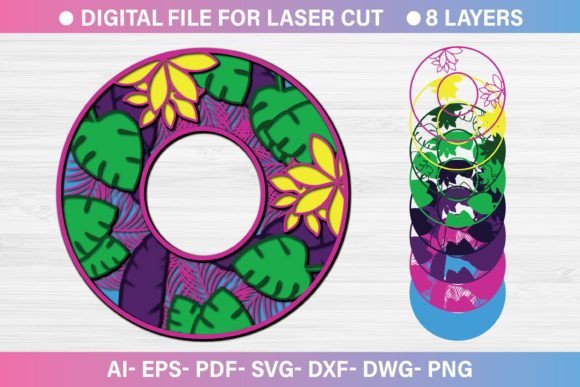Summer Letter O Paper Cut SVG for Crafts & Graphics