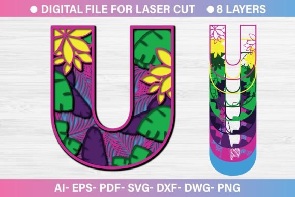 Summer Letter U Paper Cut SVG: Graphics & Crafts Review